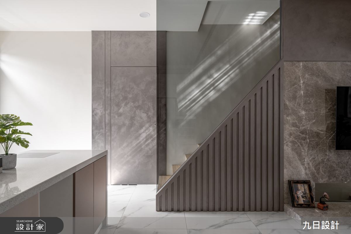 180坪老屋(16~30年)＿現代輕奢風客廳樓梯案例圖片＿九日室內裝修設計＿九日_102之5