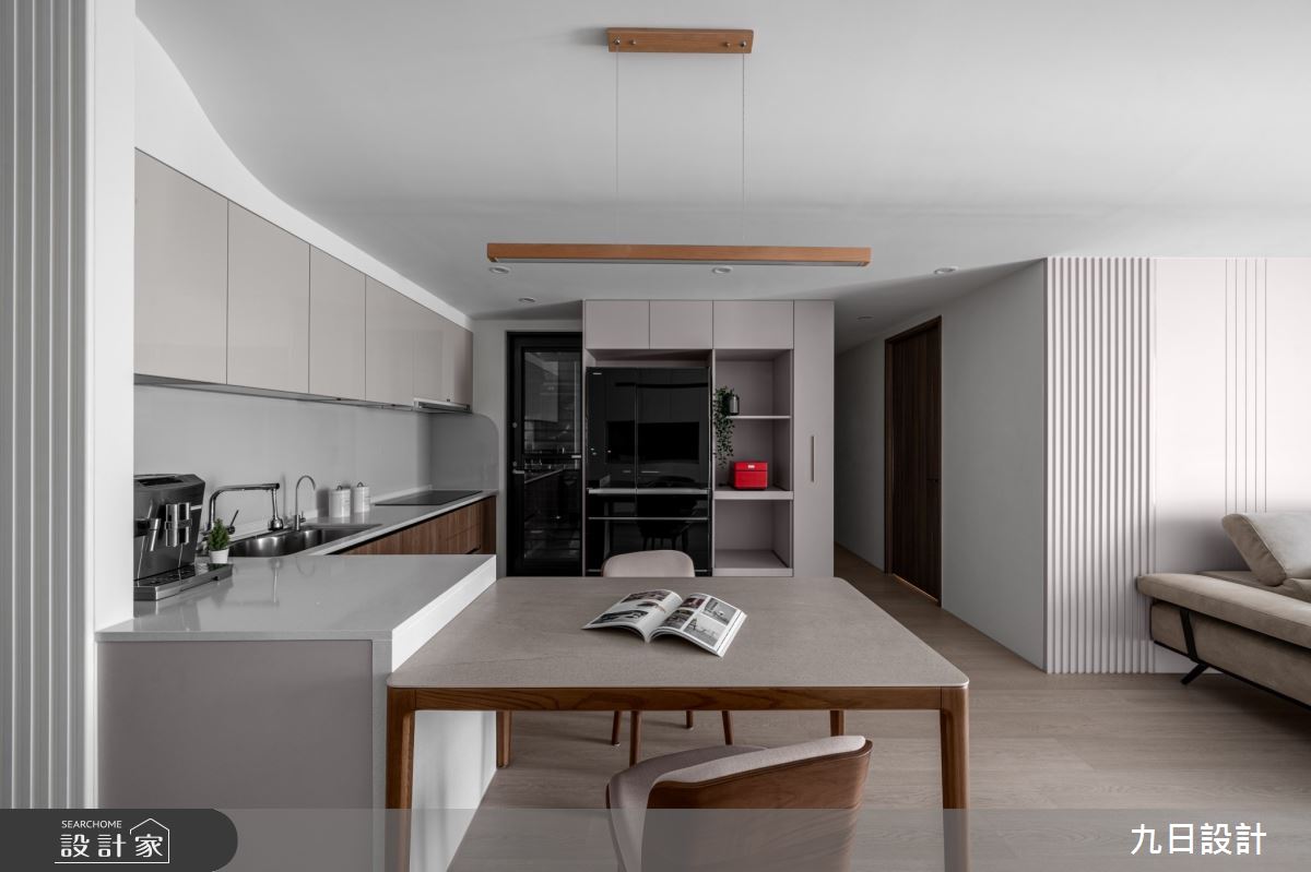24坪新成屋(5年以下)＿現代義式風餐廳廚房中島案例圖片＿九日室內裝修設計＿九日_103之6