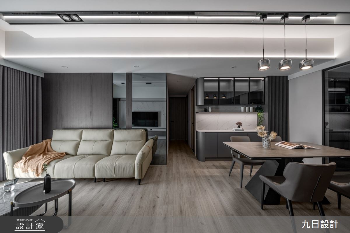 22坪新成屋(5年以下)＿現代風客廳餐廳走廊案例圖片＿九日室內裝修設計＿九日_107之24