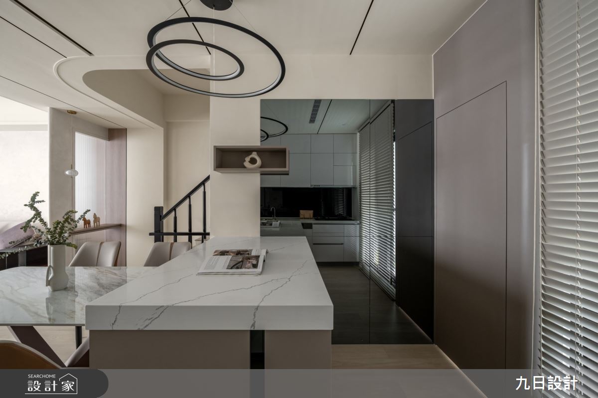 35坪新成屋(5年以下)＿混搭風餐廳廚房中島案例圖片＿九日室內裝修設計＿九日_109之19