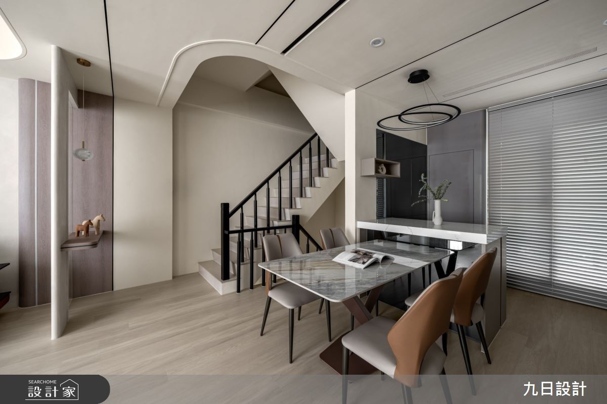 35坪新成屋(5年以下)＿混搭風餐廳樓梯案例圖片＿九日室內裝修設計＿九日_109之16