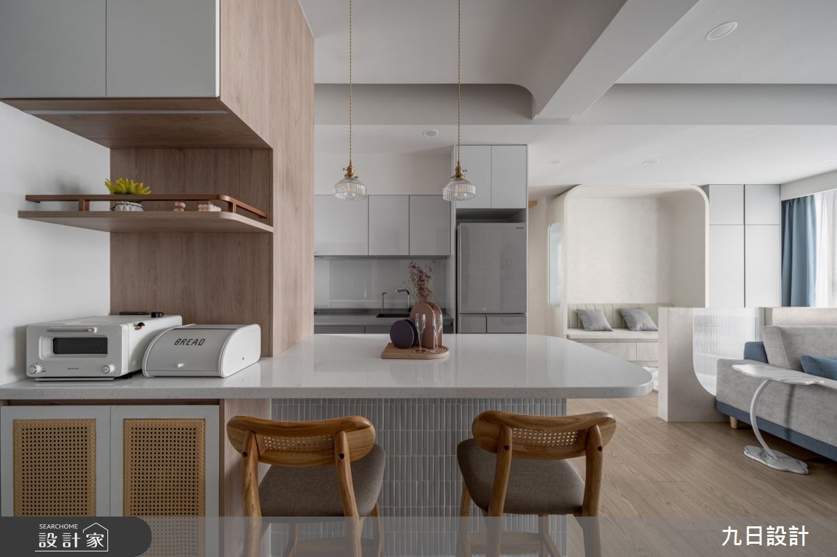 25坪新成屋(5年以下)＿日式侘寂風廚房吧檯案例圖片＿九日室內裝修設計＿九日_112之9