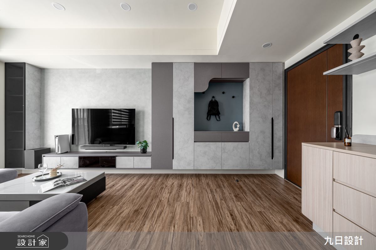 18坪新成屋(5年以下)＿現代簡約風玄關客廳案例圖片＿九日室內裝修設計＿九日_114之7