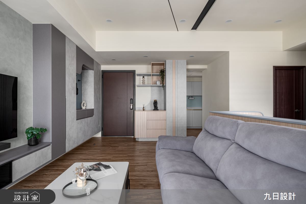 18坪新成屋(5年以下)＿現代簡約風玄關客廳案例圖片＿九日室內裝修設計＿九日_114之8
