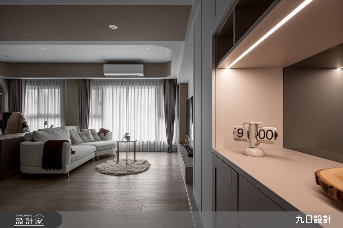 25坪新成屋(5年以下)＿現代混搭風玄關客廳案例圖片＿九日室內裝修設計＿九日_117之1