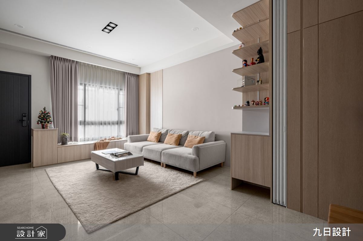 72坪新成屋(5年以下)＿北歐簡約風客廳臥榻案例圖片＿九日室內裝修設計＿九日_119之18