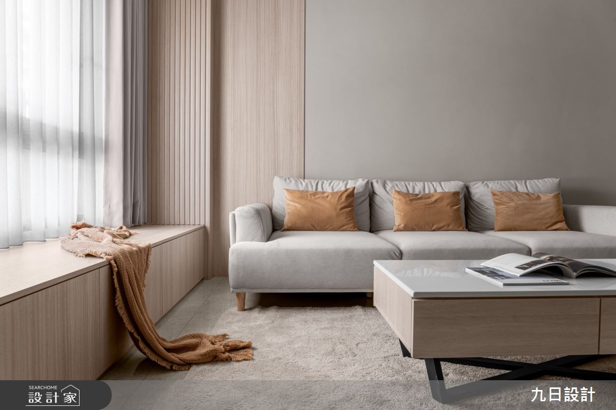 72坪新成屋(5年以下)＿北歐簡約風客廳臥榻案例圖片＿九日室內裝修設計＿九日_119之23