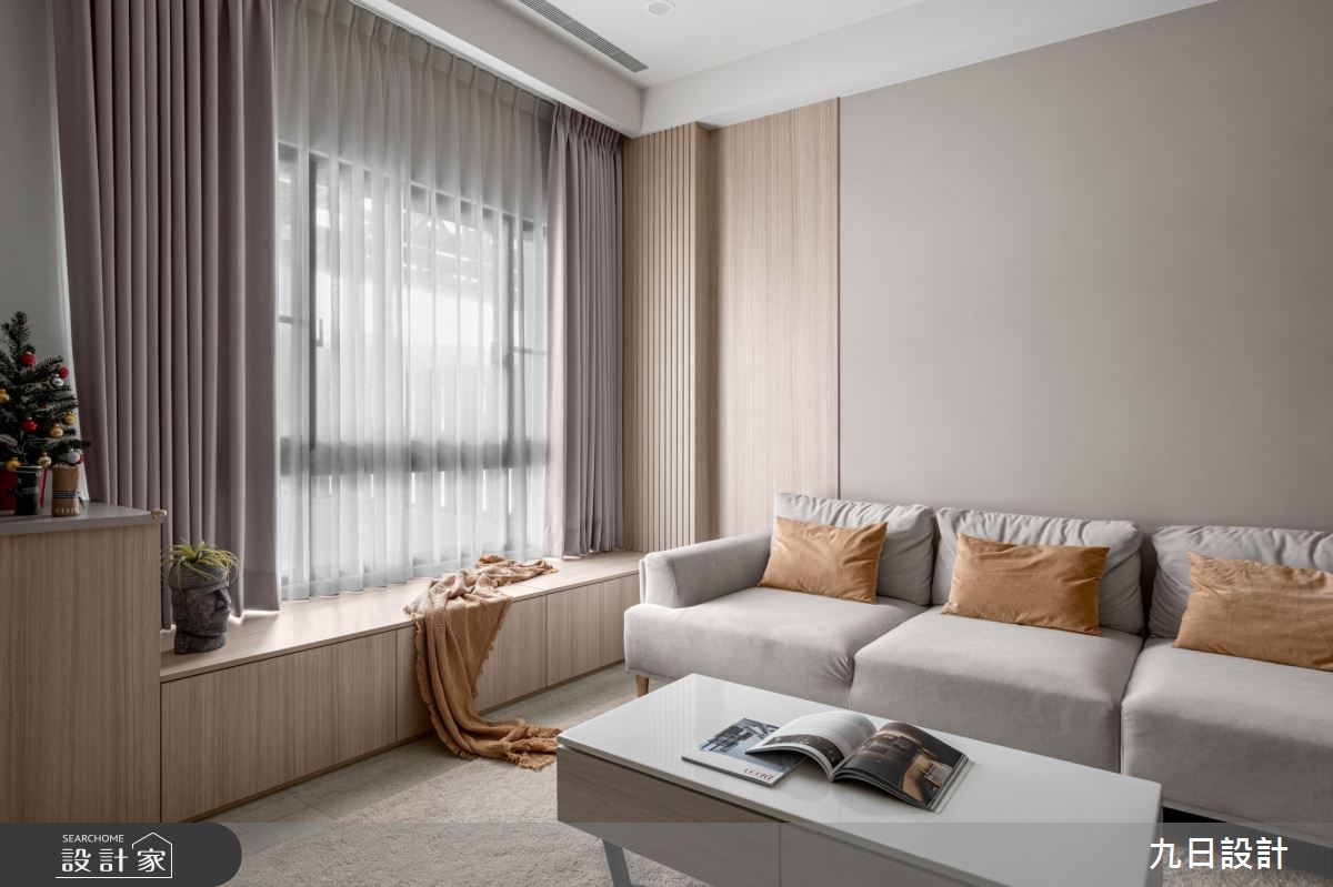 72坪新成屋(5年以下)＿北歐簡約風客廳臥榻案例圖片＿九日室內裝修設計＿九日_119之25