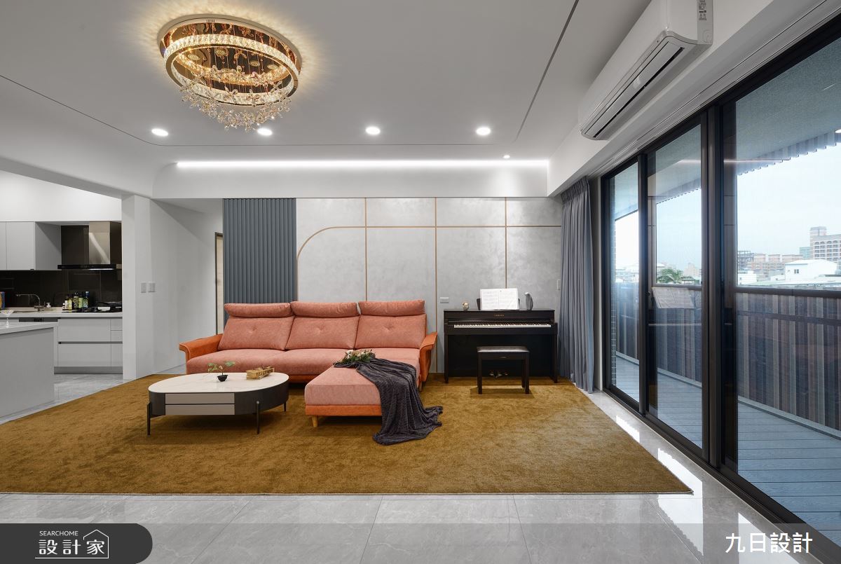 53坪新成屋(5年以下)＿輕奢風客廳廚房案例圖片＿九日室內裝修設計＿九日_121之5