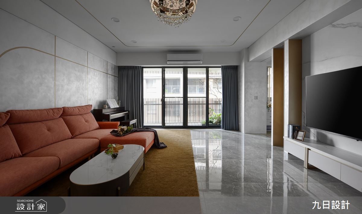 53坪新成屋(5年以下)＿輕奢風客廳案例圖片＿九日室內裝修設計＿九日_121之6