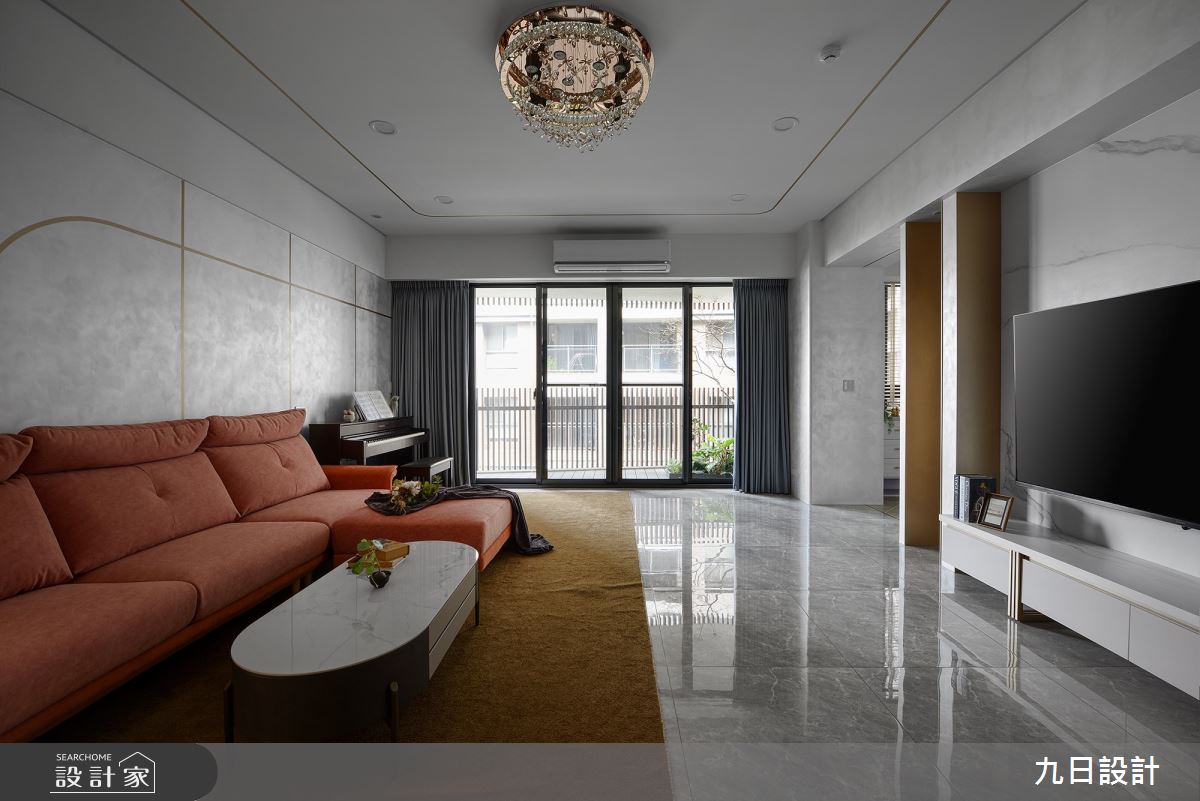 53坪新成屋(5年以下)＿輕奢風客廳案例圖片＿九日室內裝修設計＿九日_121之7