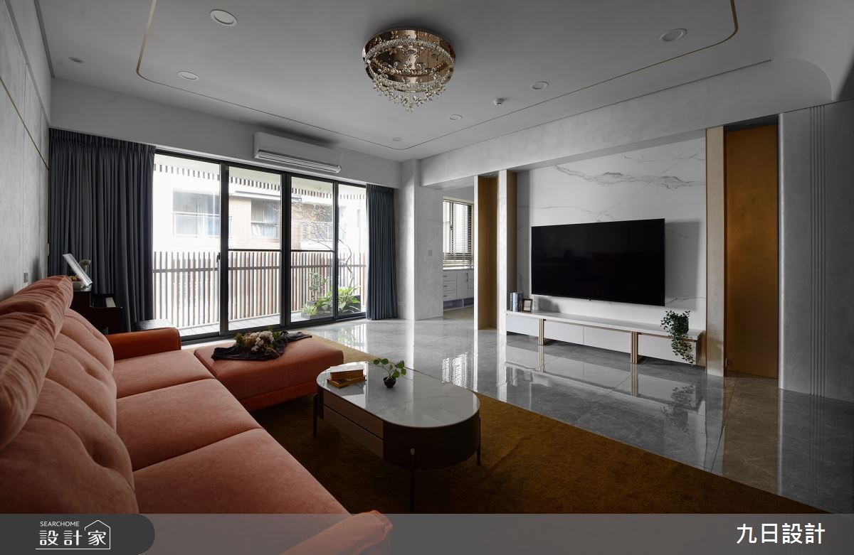 53坪新成屋(5年以下)＿輕奢風客廳案例圖片＿九日室內裝修設計＿九日_121之8