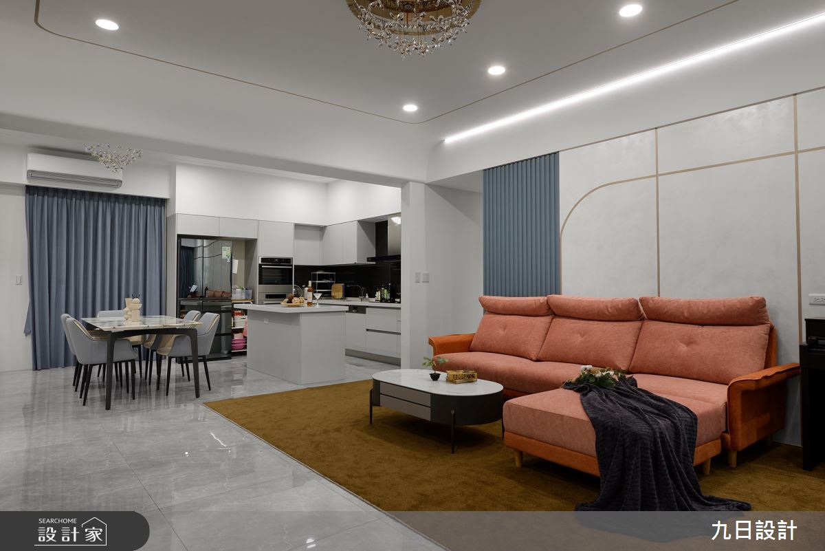 53坪新成屋(5年以下)＿輕奢風客廳餐廳廚房案例圖片＿九日室內裝修設計＿九日_121之16