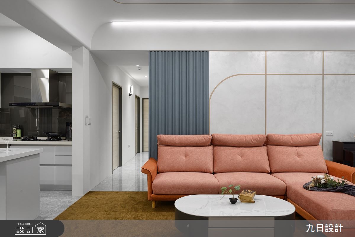 53坪新成屋(5年以下)＿輕奢風客廳廚房案例圖片＿九日室內裝修設計＿九日_121之18