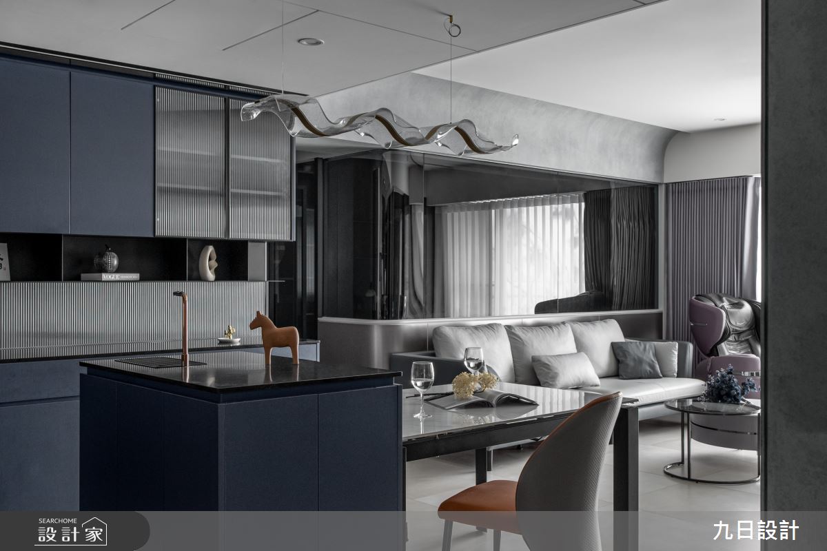 33坪新成屋(5年以下)＿現代風客廳餐廳中島案例圖片＿九日室內裝修設計＿九日_123之14