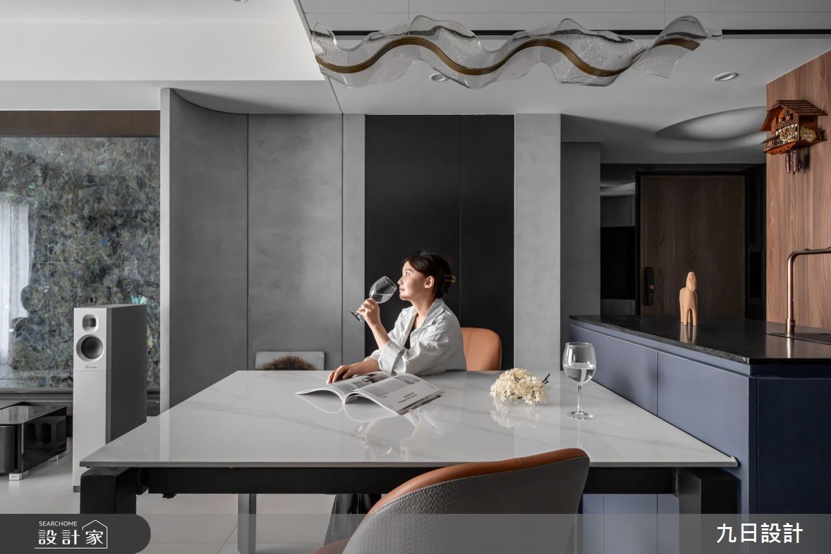 33坪新成屋(5年以下)＿現代風餐廳中島案例圖片＿九日室內裝修設計＿九日_123之26
