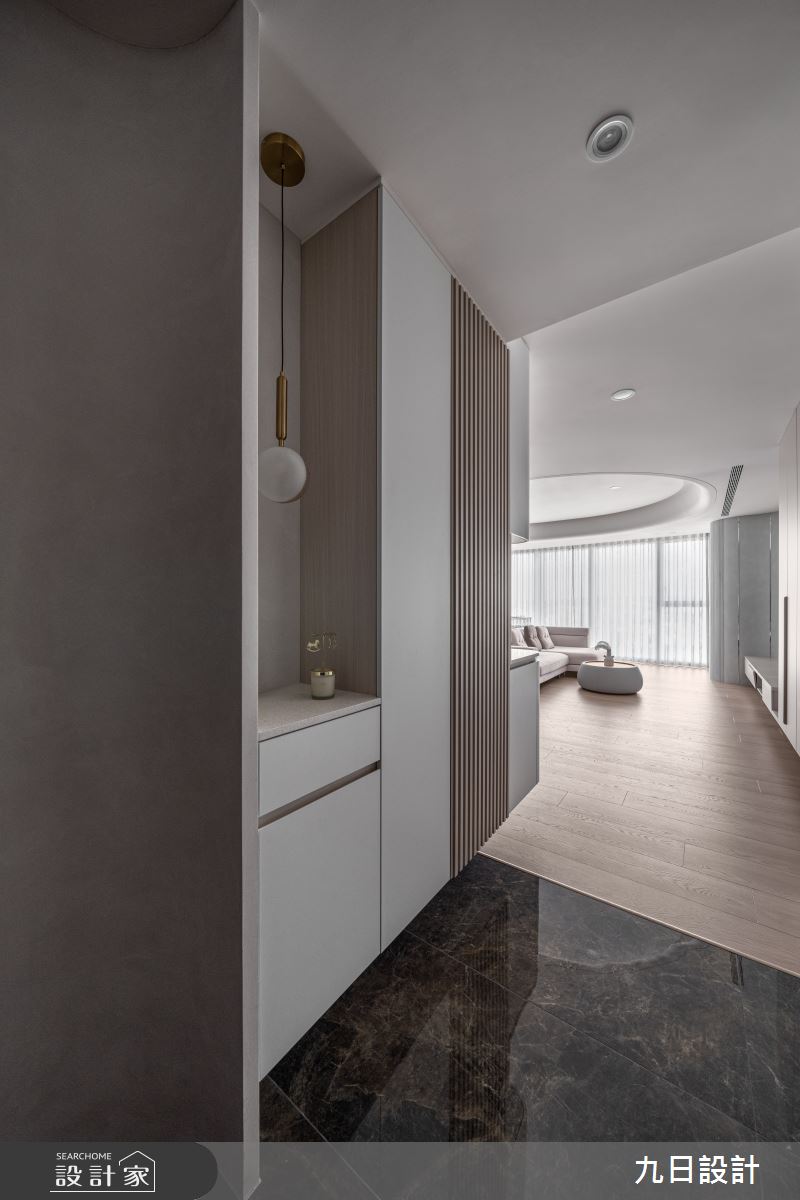 40坪新成屋(5年以下)＿侘寂風玄關客廳案例圖片＿九日室內裝修設計＿九日_125之2