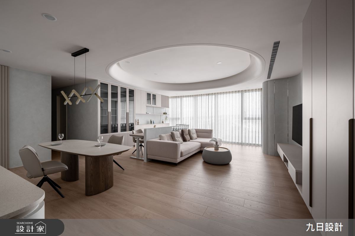 40坪新成屋(5年以下)＿侘寂風客廳餐廳案例圖片＿九日室內裝修設計＿九日_125之4