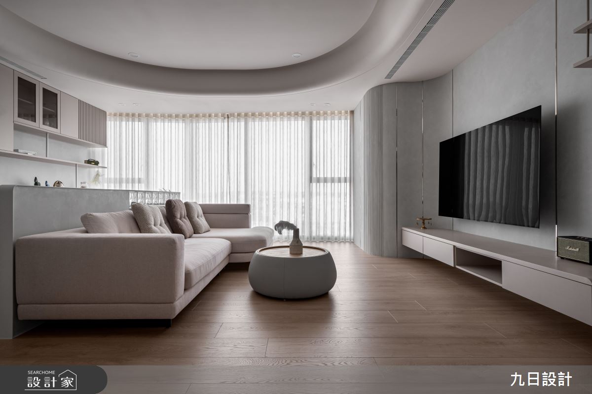 40坪新成屋(5年以下)＿侘寂風客廳案例圖片＿九日室內裝修設計＿九日_125之9