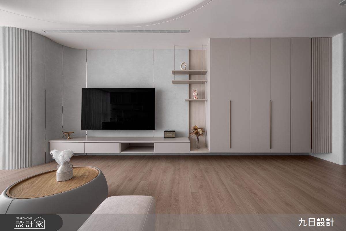 40坪新成屋(5年以下)＿侘寂風客廳案例圖片＿九日室內裝修設計＿九日_125之10