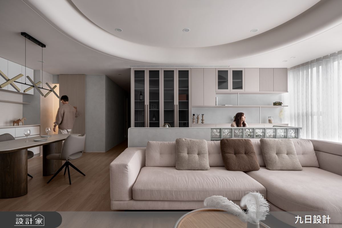 40坪新成屋(5年以下)＿侘寂風客廳餐廳書房案例圖片＿九日室內裝修設計＿九日_125之24