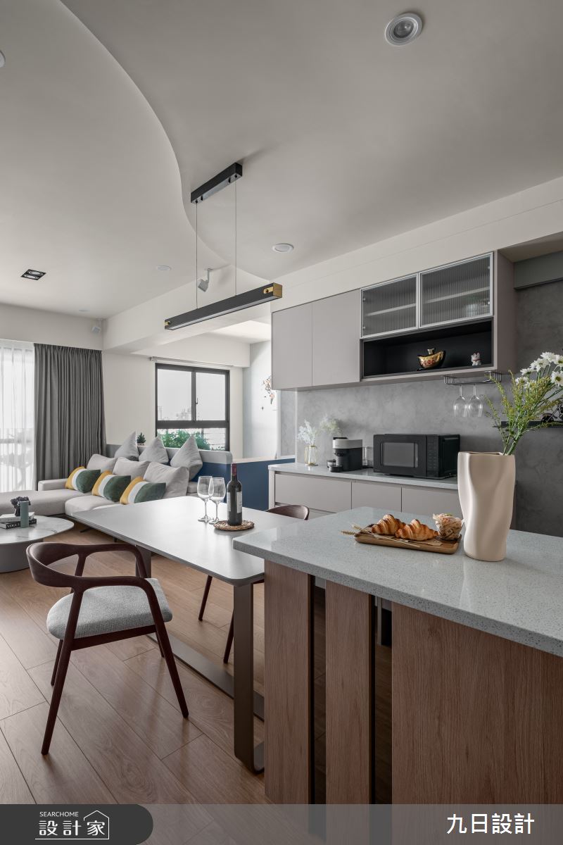 22坪新成屋(5年以下)＿現代風餐廳吧檯中島案例圖片＿九日室內裝修設計＿九日_129之5