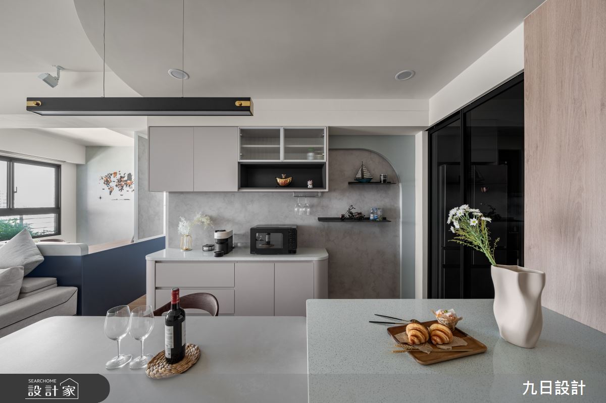 22坪新成屋(5年以下)＿現代風餐廳吧檯中島案例圖片＿九日室內裝修設計＿九日_129之9