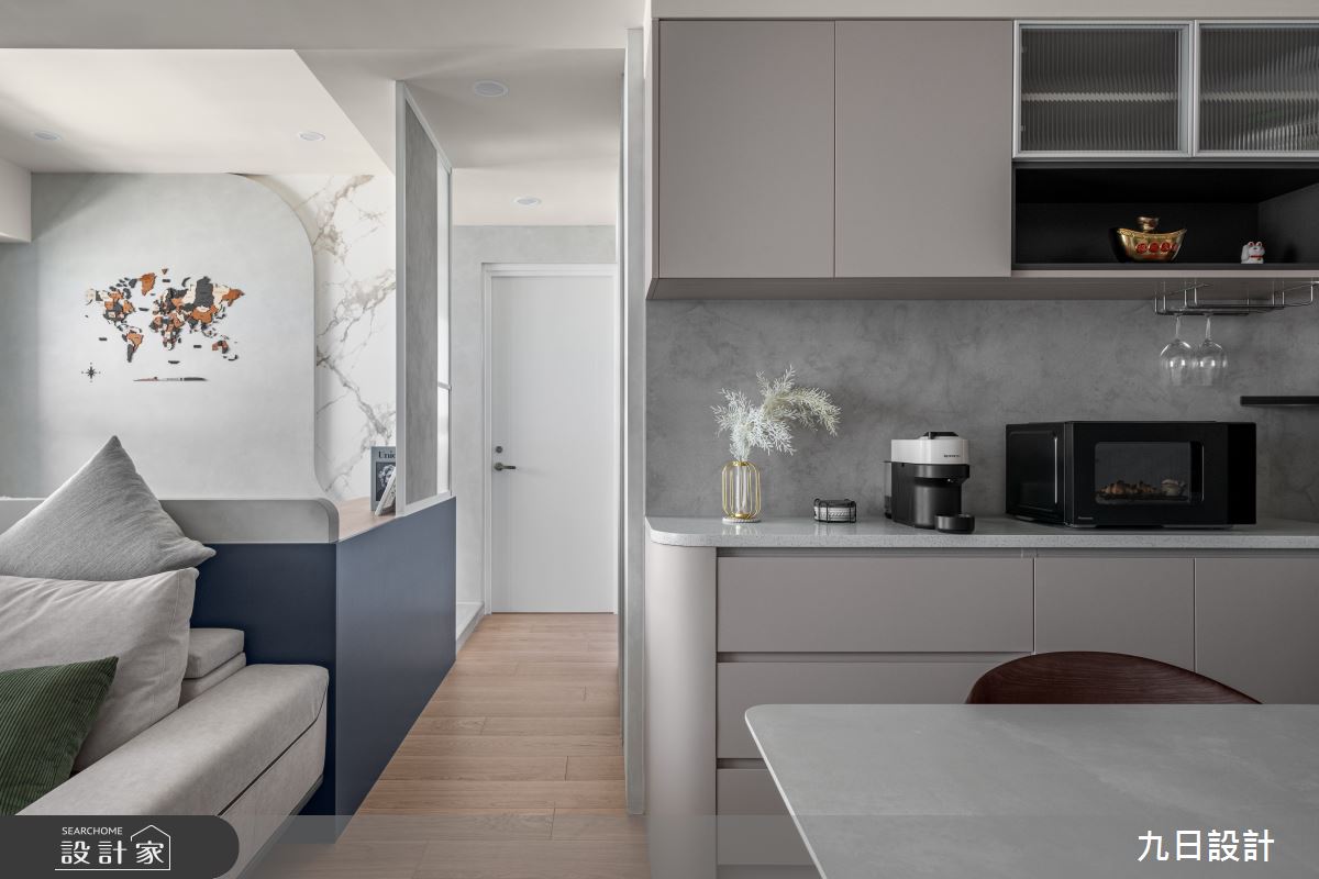 22坪新成屋(5年以下)＿現代風客廳餐廳書房走廊案例圖片＿九日室內裝修設計＿九日_129之14