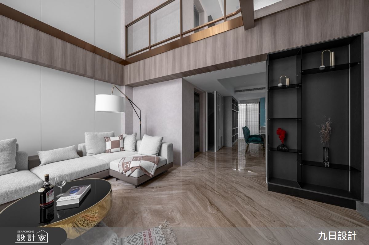 90坪新成屋(5年以下)＿飯店輕奢風客廳案例圖片＿九日室內裝修設計＿九日_130之9