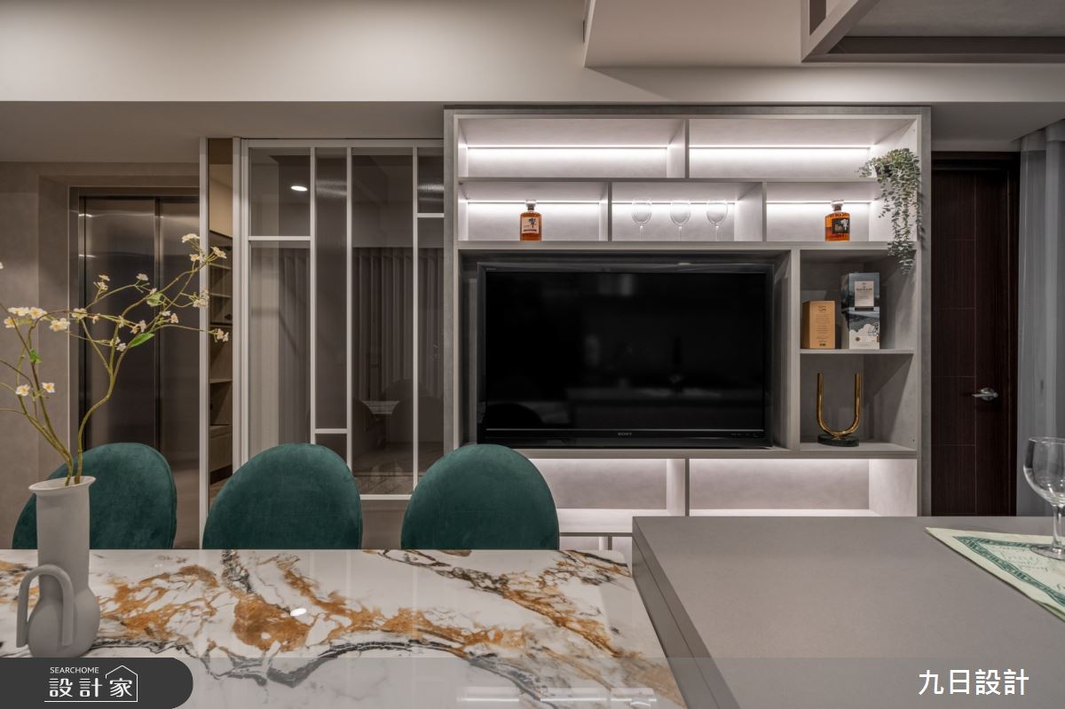 90坪新成屋(5年以下)＿飯店輕奢風餐廳中島案例圖片＿九日室內裝修設計＿九日_130之17