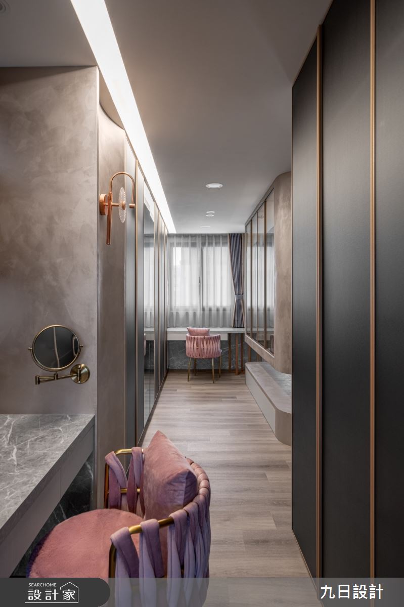 90坪新成屋(5年以下)＿飯店輕奢風更衣間案例圖片＿九日室內裝修設計＿九日_130之43