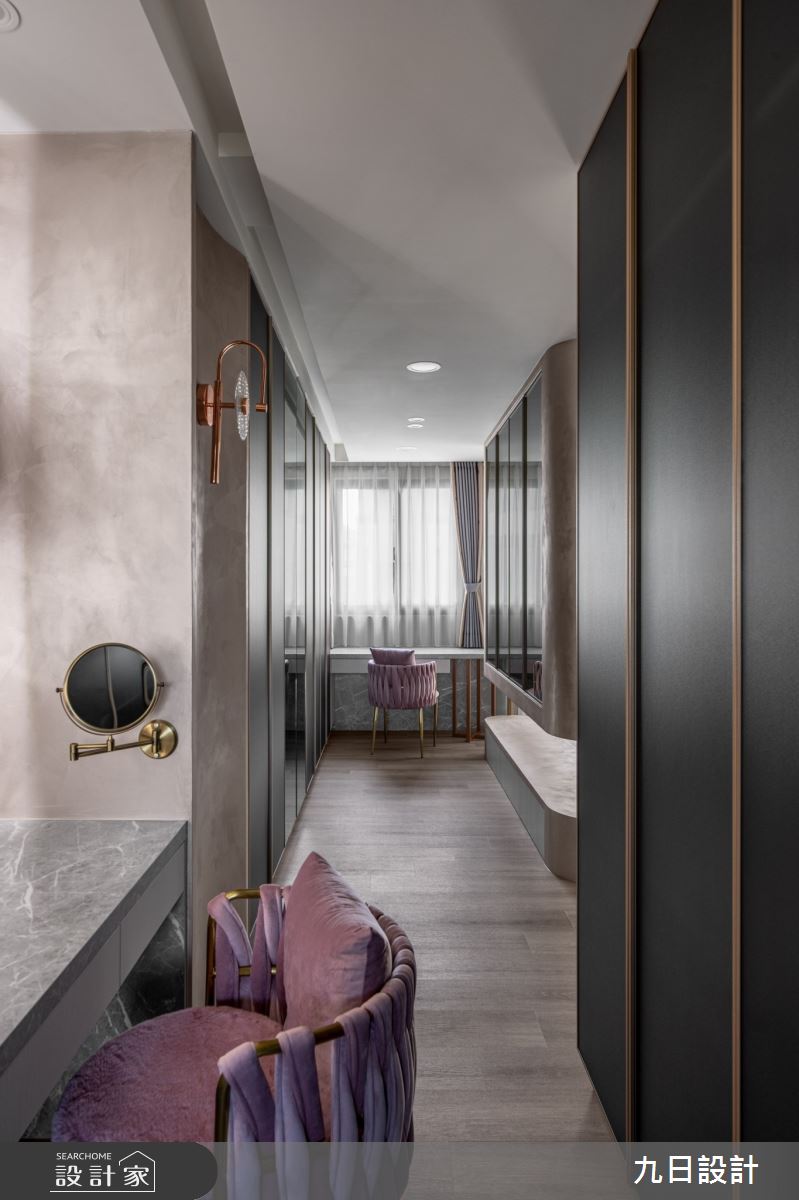 90坪新成屋(5年以下)＿飯店輕奢風更衣間案例圖片＿九日室內裝修設計＿九日_130之42