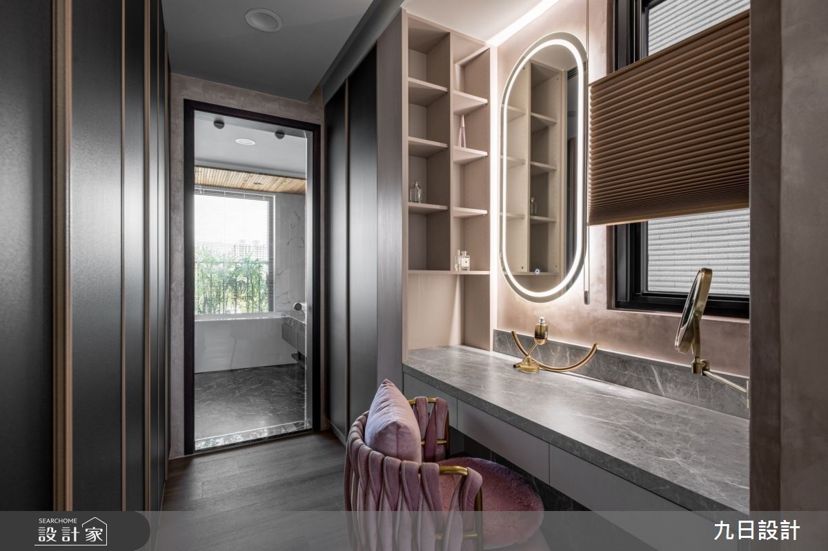 90坪新成屋(5年以下)＿飯店輕奢風更衣間浴室案例圖片＿九日室內裝修設計＿九日_130之46