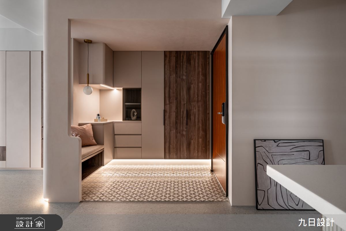 28坪新成屋(5年以下)＿奶茶風玄關案例圖片＿九日室內裝修設計＿九日_133之5