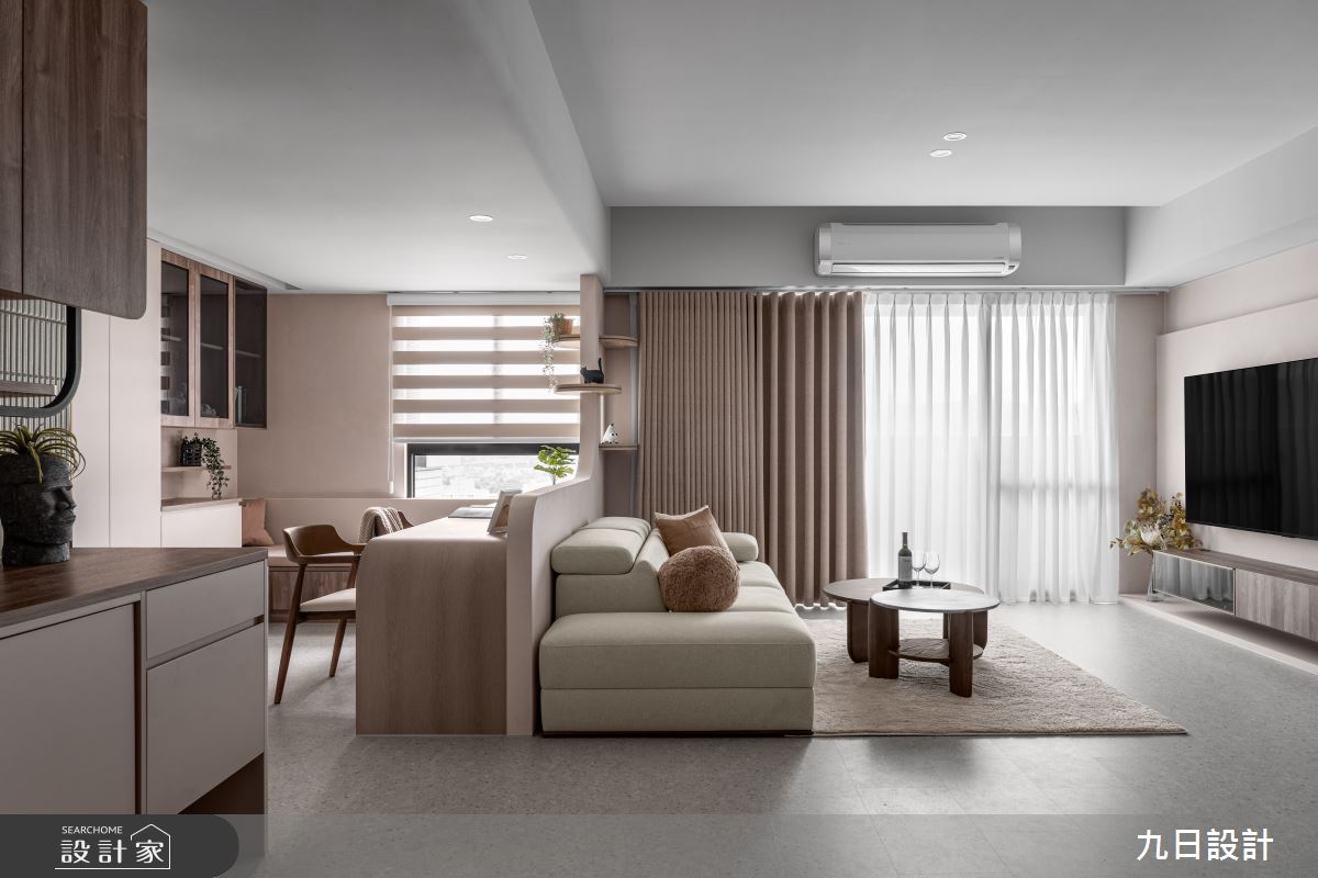 28坪新成屋(5年以下)＿奶茶風客廳書房案例圖片＿九日室內裝修設計＿九日_133之12