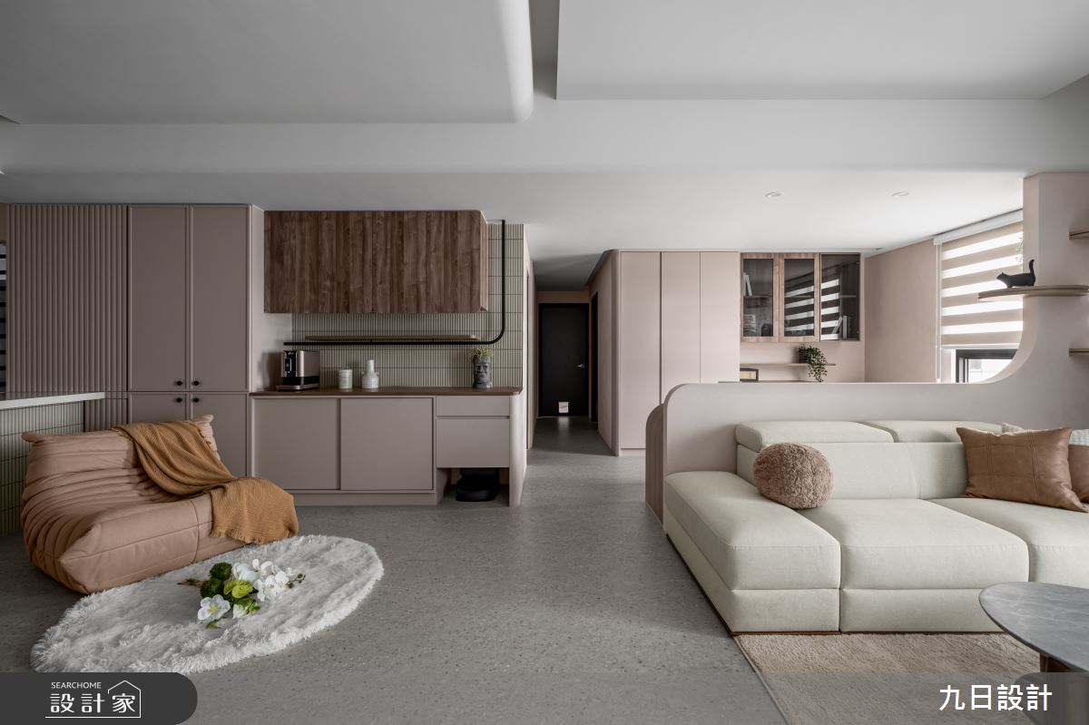 28坪新成屋(5年以下)＿奶茶風客廳書房案例圖片＿九日室內裝修設計＿九日_133之11