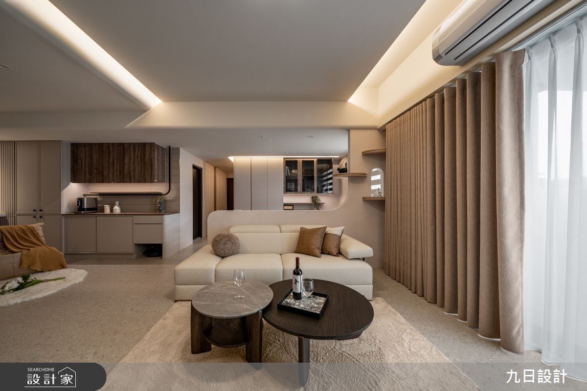 28坪新成屋(5年以下)＿奶茶風客廳書房案例圖片＿九日室內裝修設計＿九日_133之13