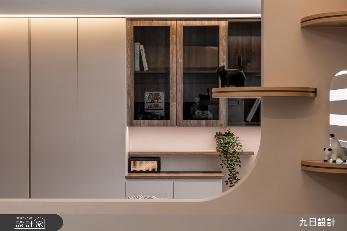 28坪新成屋(5年以下)＿奶茶風客廳書房寵物案例圖片＿九日室內裝修設計＿九日_133之3129
