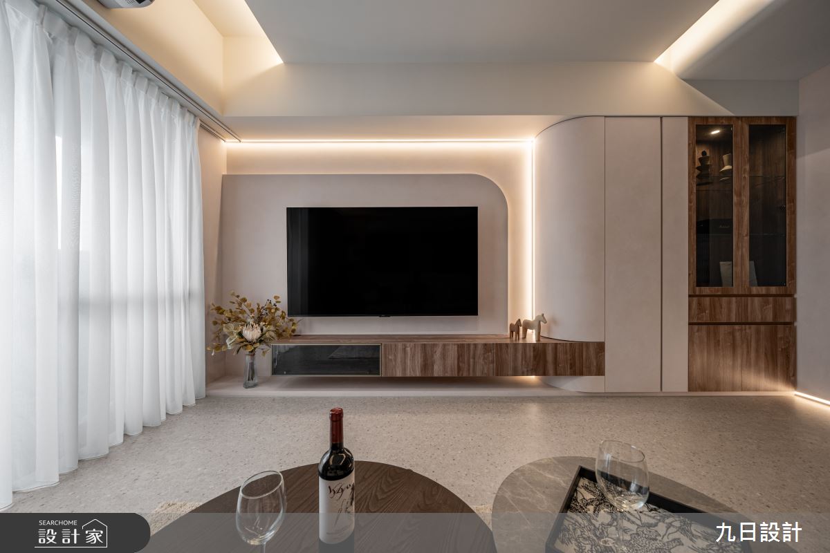 28坪新成屋(5年以下)＿奶茶風客廳案例圖片＿九日室內裝修設計＿九日_133之24