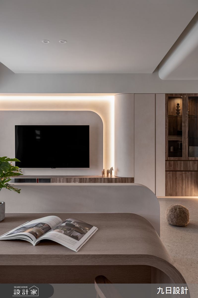 28坪新成屋(5年以下)＿奶茶風客廳書房案例圖片＿九日室內裝修設計＿九日_133之36