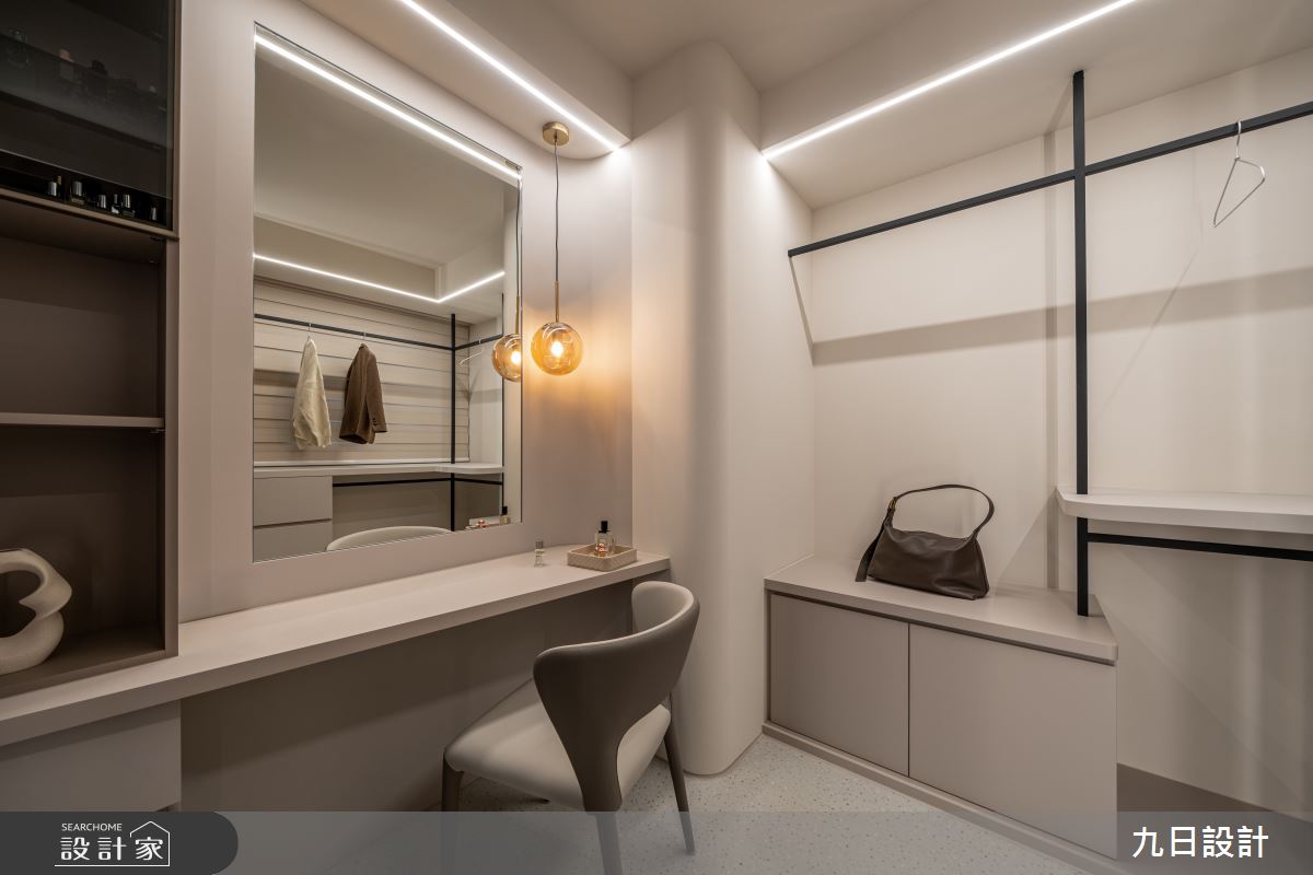 28坪新成屋(5年以下)＿奶茶風更衣間案例圖片＿九日室內裝修設計＿九日_133之47