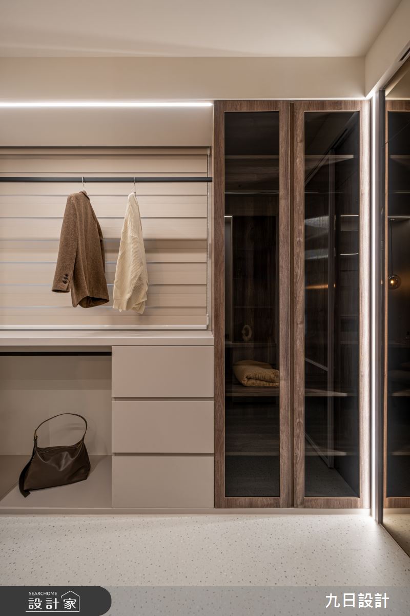 28坪新成屋(5年以下)＿奶茶風更衣間案例圖片＿九日室內裝修設計＿九日_133之49