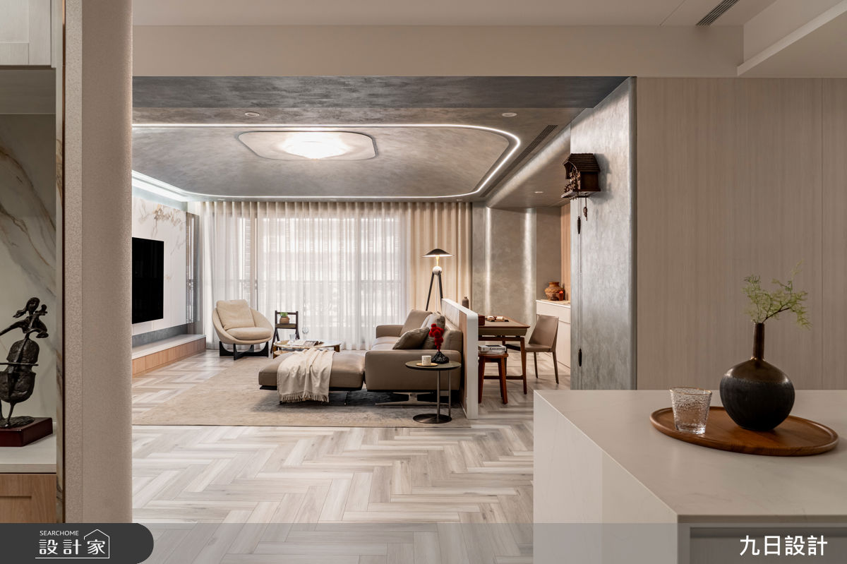 78坪中古屋(5~15年)＿混搭風客廳工作區中島案例圖片＿九日室內裝修設計＿九日_135之3