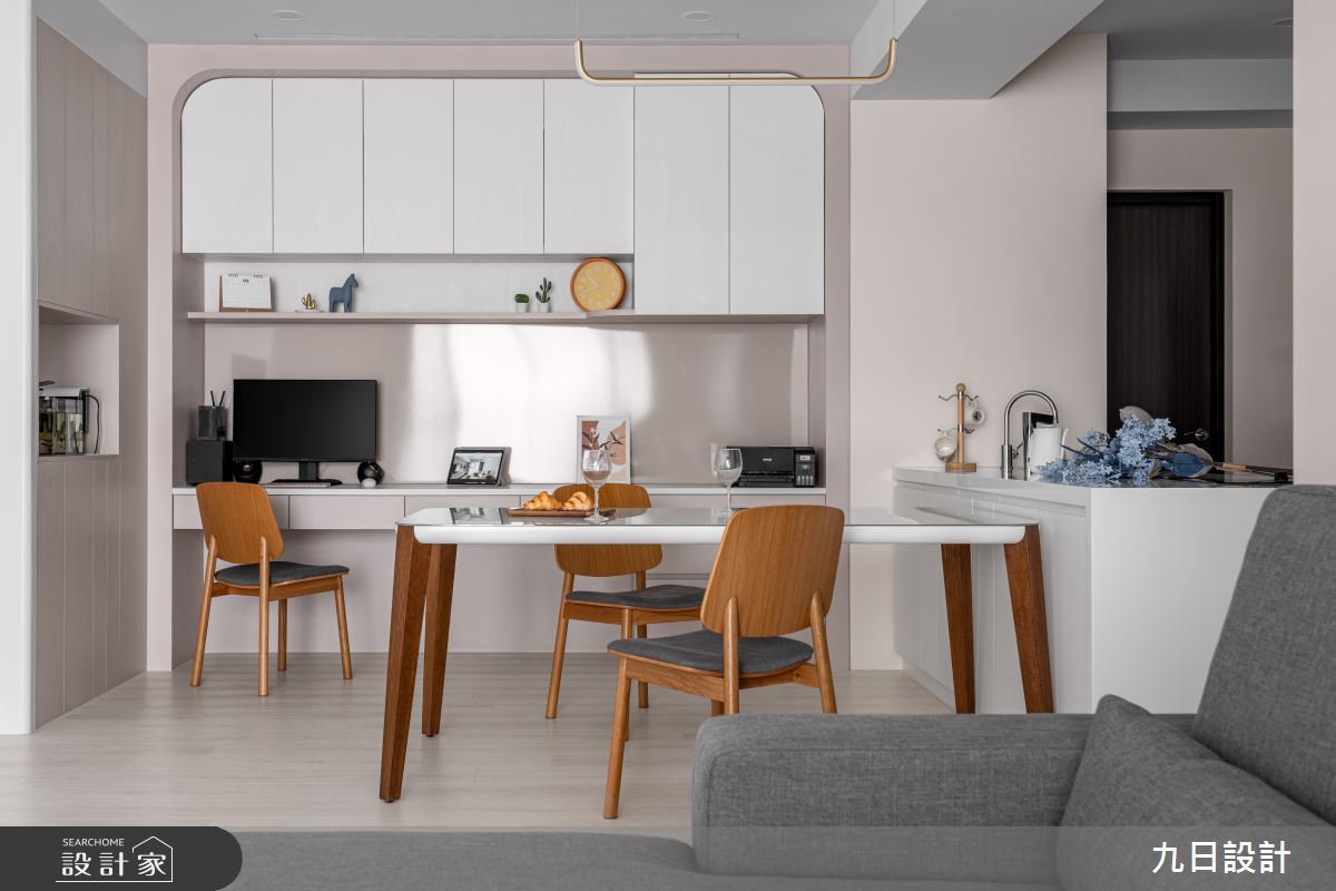 37坪中古屋(5~15年)＿現代混搭風客廳餐廳中島案例圖片＿九日室內裝修設計＿九日_137之9