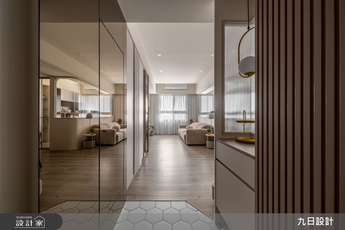 22坪新成屋(5年以下)＿混搭侘寂風玄關案例圖片＿九日室內裝修設計＿九日_138之1