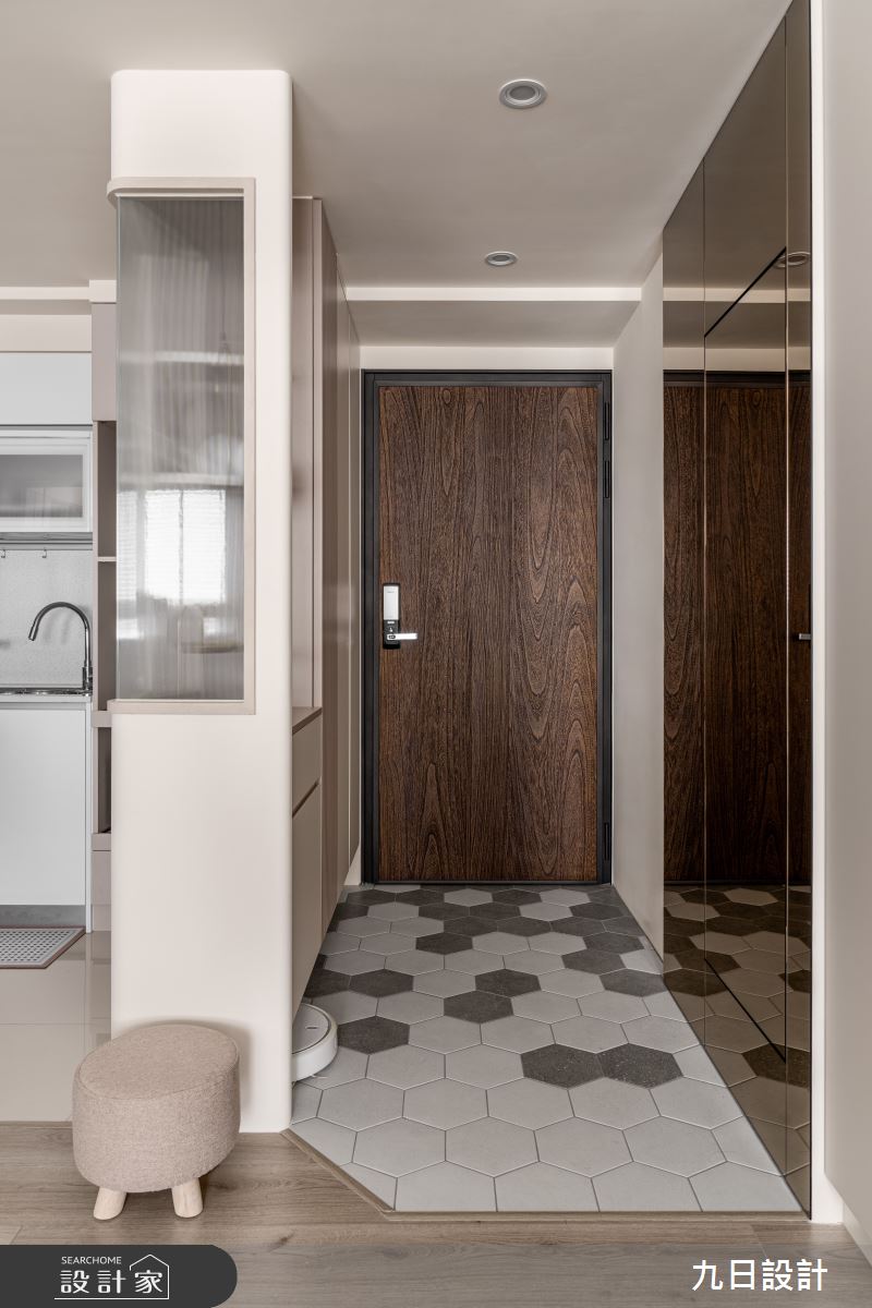 22坪新成屋(5年以下)＿混搭侘寂風玄關案例圖片＿九日室內裝修設計＿九日_138之4