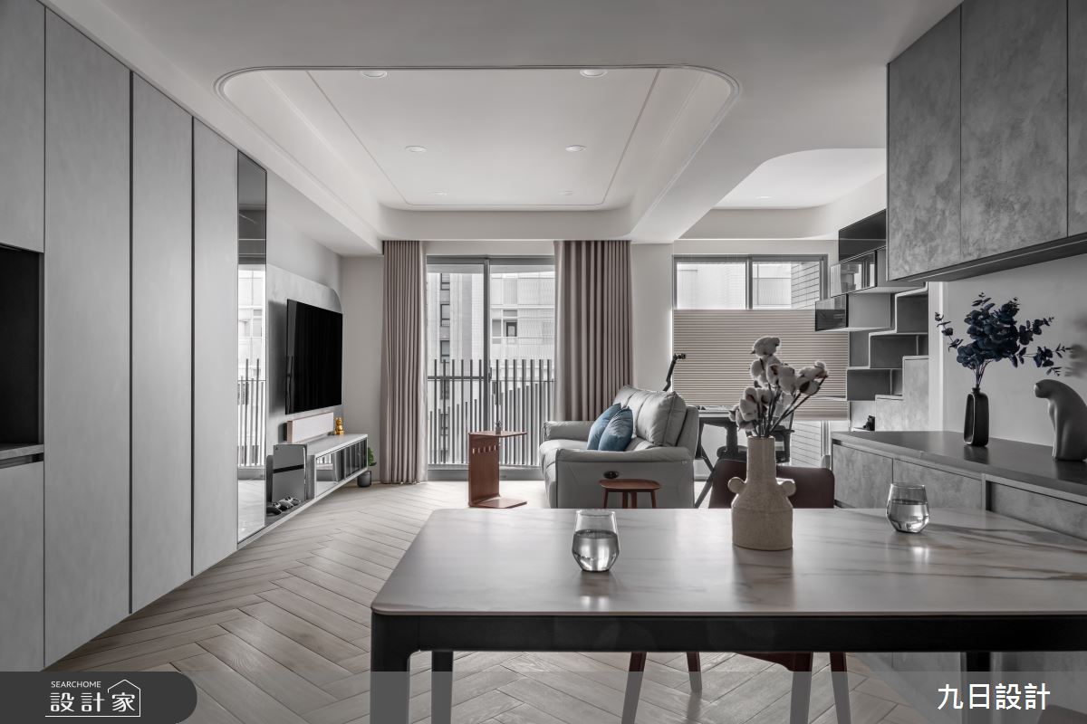 20坪新成屋(5年以下)＿現代科技風客廳餐廳書房案例圖片＿九日室內裝修設計＿九日_141之2