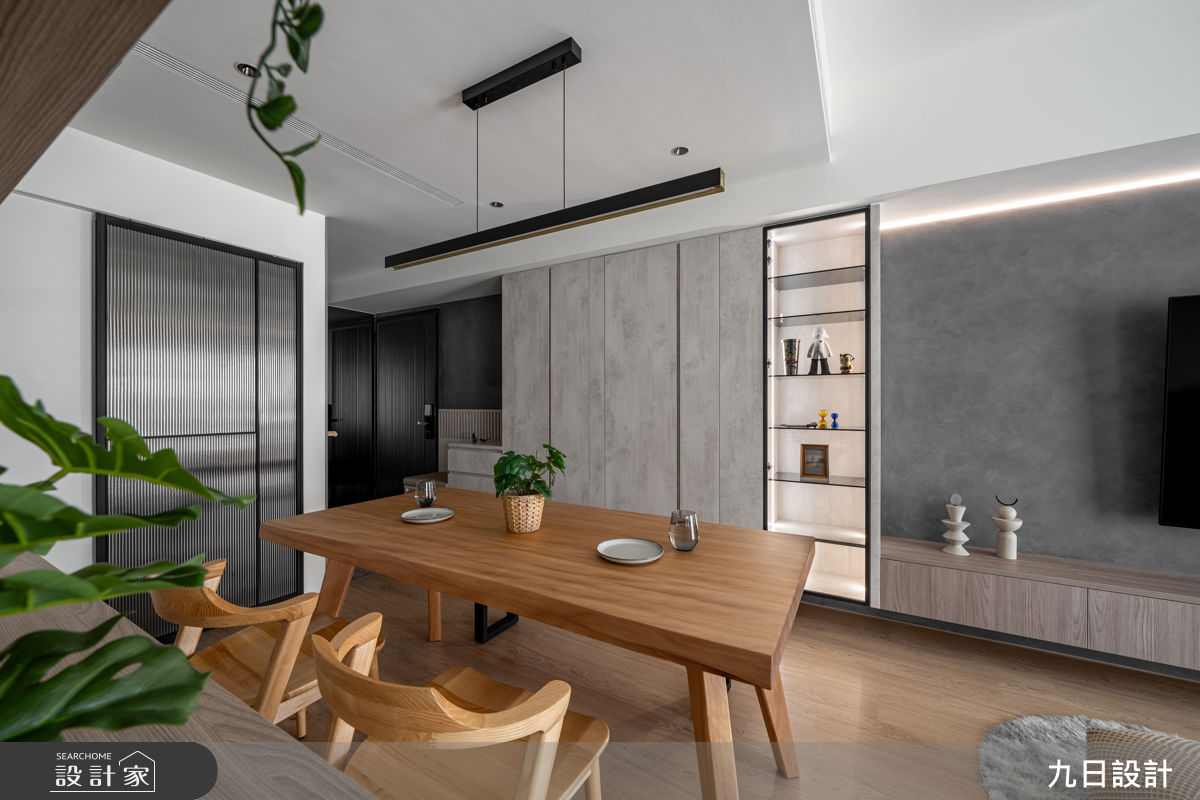 25坪新成屋(5年以下)＿現代工業風玄關客廳餐廳案例圖片＿九日室內裝修設計＿九日_143之12