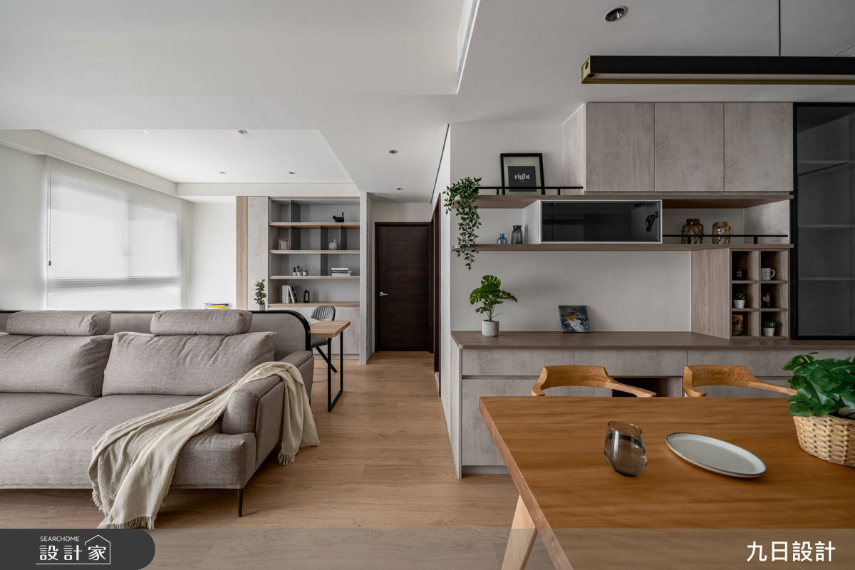 25坪新成屋(5年以下)＿現代工業風客廳餐廳書房案例圖片＿九日室內裝修設計＿九日_143之20