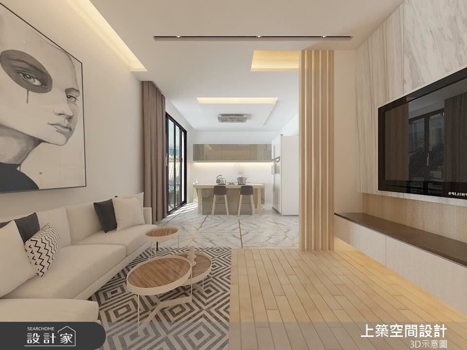 28坪新成屋(5年以下)＿混搭風客廳案例圖片＿上築空間設計＿上築_01之2